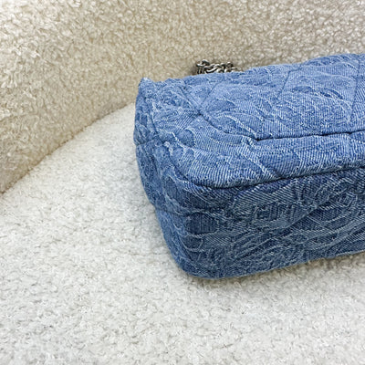 Chanel Sweet Heart Mini Rectangle Flap in Blue Denim and SHW