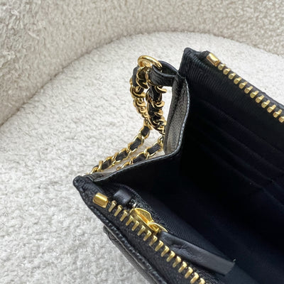 Chanel Wristlet Clutch in Black Caviar and GHW