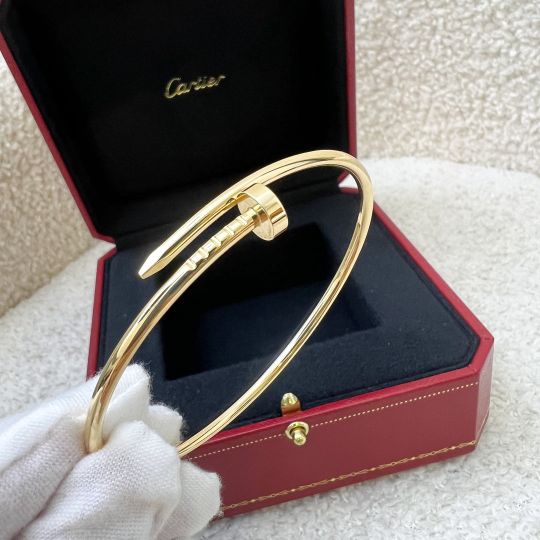 Cartier Juste Un Clou JUC Bracelet Small Model in 18K Yellow Gold Sz 1 Brands Lover