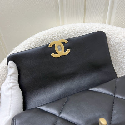 Chanel 19 Small Flap in Black Lambskin and 3-tone HW