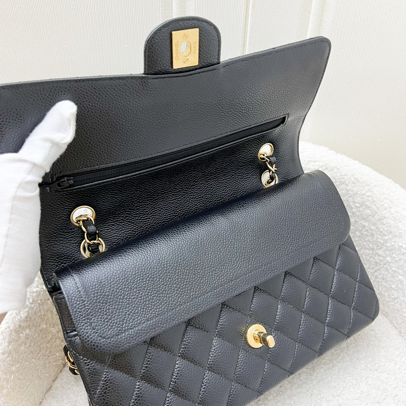 Chanel Medium Classic Flap CF in Black Caviar and GHW