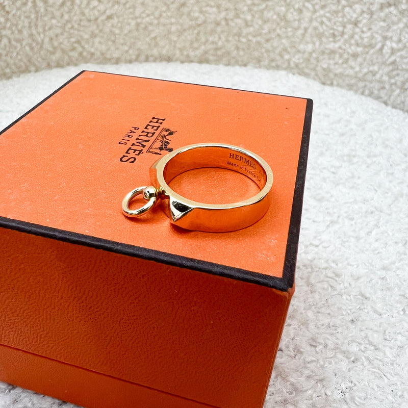 Hermes Bague Collier De Chien CDC H PM Ring in 18K Rose Gold Sz 54