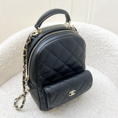 Chanel 24C Mini Backpack in Black Caviar and GHW