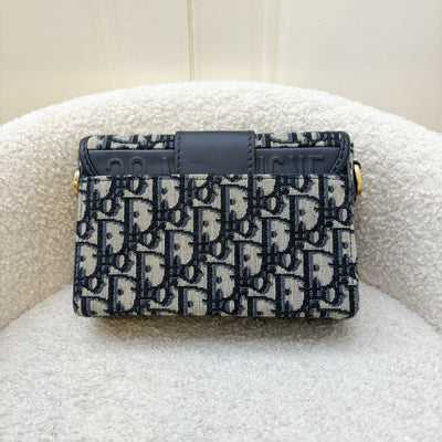 Dior 30 Montaigne Box in Dark Blue Oblique Canvas GHW