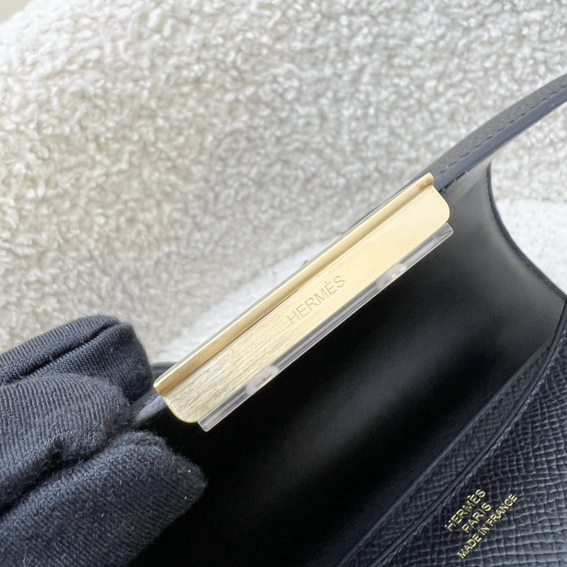 [Stamp K - July 2025] Hermes Constance 18 Mini (Mirror Version) in Noir Black Epsom Leather and Brushed GHW
