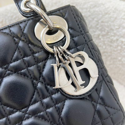 Dior Mini Lady Dior in Black Lambskin and SHW