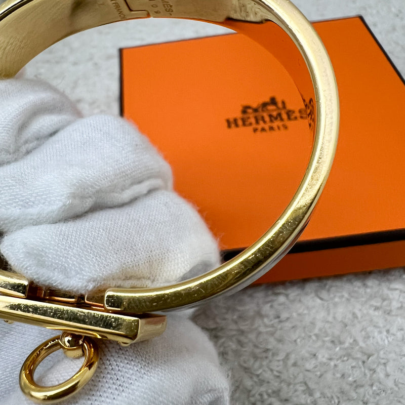 Hermes Clic Anneau Bracelet in Marron Glace Enamel Sz PM