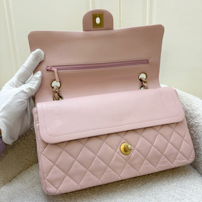 Chanel Vintage Medium Classic Flap CF in Sakura Pink Lambskin and AGHW