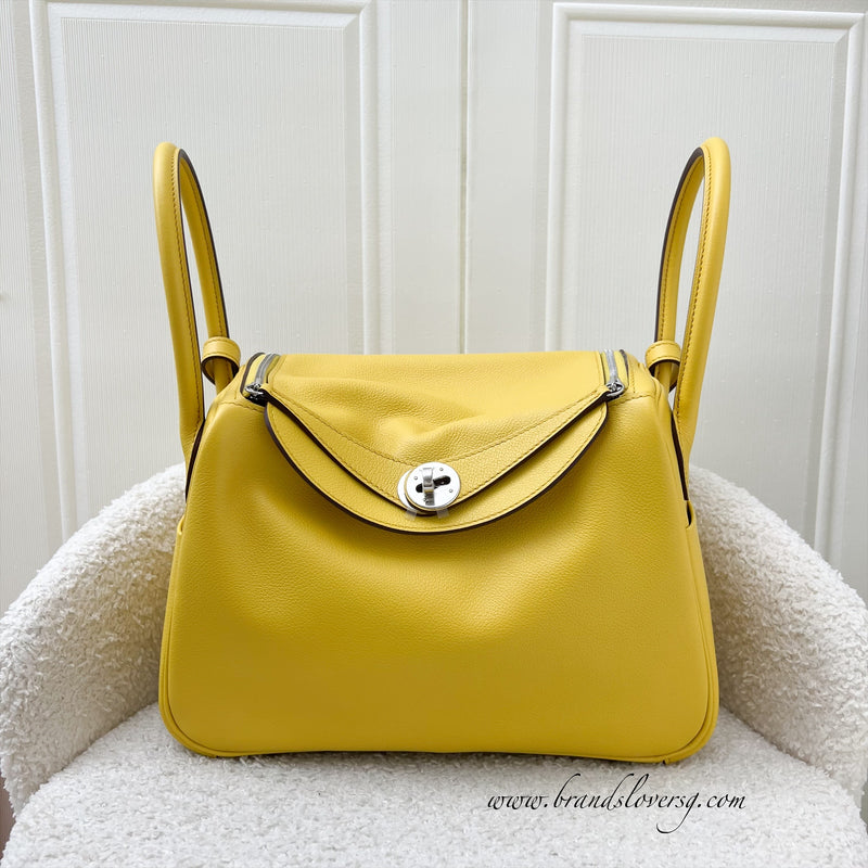 Hermes Lindy 26 in Sun Yellow Evercolor Leather and PHW