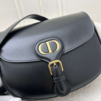 Dior Medium Bobby Flap Bag in Black Calfskin and GHW