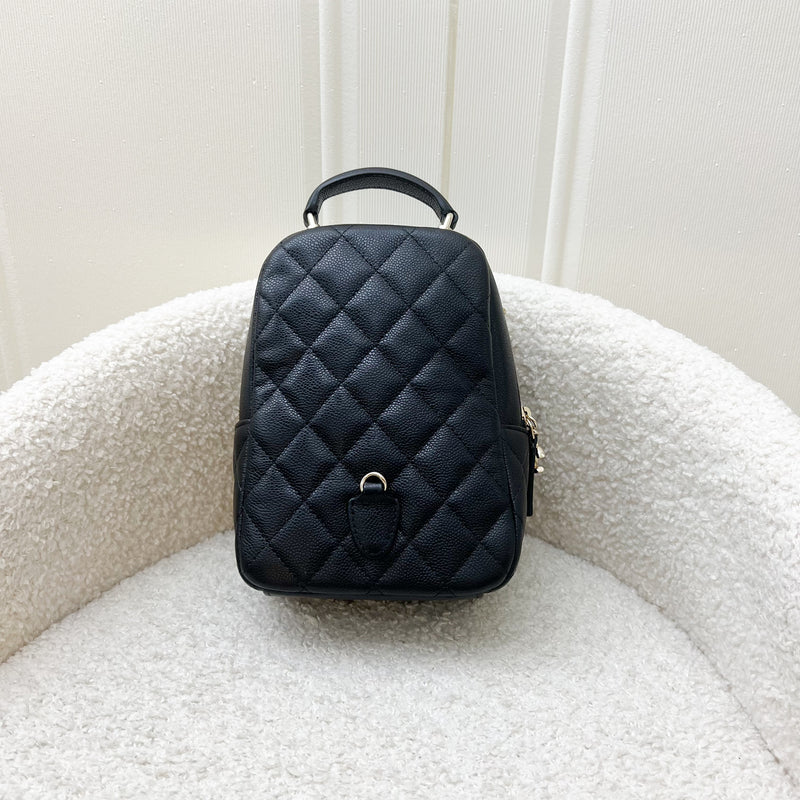 Chanel 24C Mini Backpack in Black Caviar and GHW