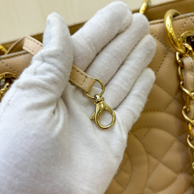 Chanel Grand Shopping Tote GST in Beige Caviar and GHW