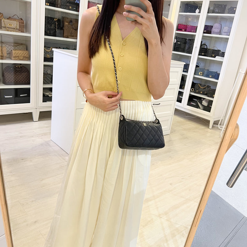Chanel 25A Clutch on Chain in Black Caviar and LGHW (Model: AP4704)