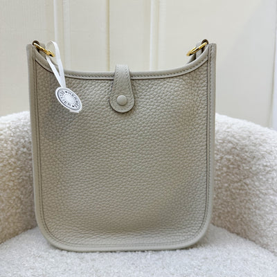 Hermes Mini Evelyne TPM in Beton Clemence Leather and GHW