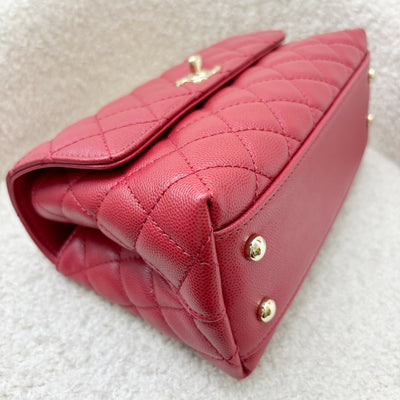 Chanel Small 24cm Coco Handle in 21A Dark Pink Caviar and LGHW