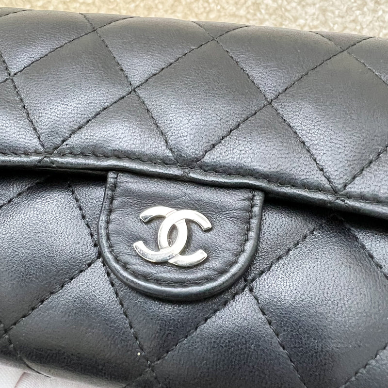 Chanel Classic Long Wallet in Black Lambskin and SHW