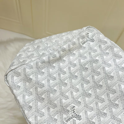 Goyard Saint Louis GM Tote in White Signature Goyardine Canvas