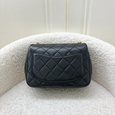 Chanel 16C Classic Square Mini Flap in Black Caviar and GHW