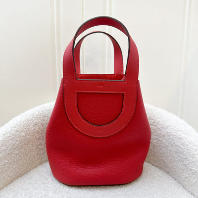 Hermes In The Loop 18 Bag in Vermillon Red Clemence / Swift Leather and GHW