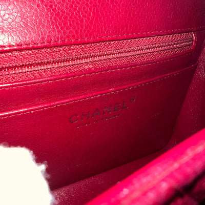 Chanel Classic Square Mini Flap in Red Caviar and SHW