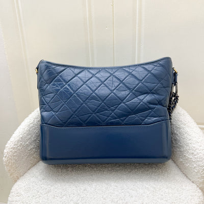Chanel Medium (New Large) Gabrielle in Navy Distressed Leather and 3-Tone HW