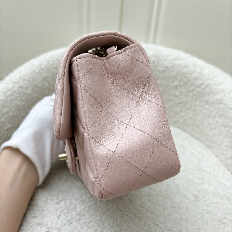 Chanel Mini Rectangle Flap in 23S Pink Lambskin and LGHW