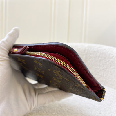 LV Insolite Long Wallet in Monogram Canvas, Burgundy Interior and GHW
