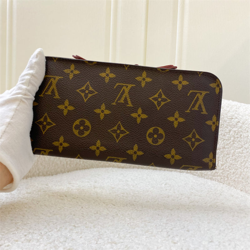 LV Insolite Long Wallet in Monogram Canvas, Burgundy Interior and GHW
