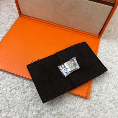 Hermes Mini Model Kelly Watch in Stainless Steel and Diamond-set Spangled White Dial (Model: W062468WW00)