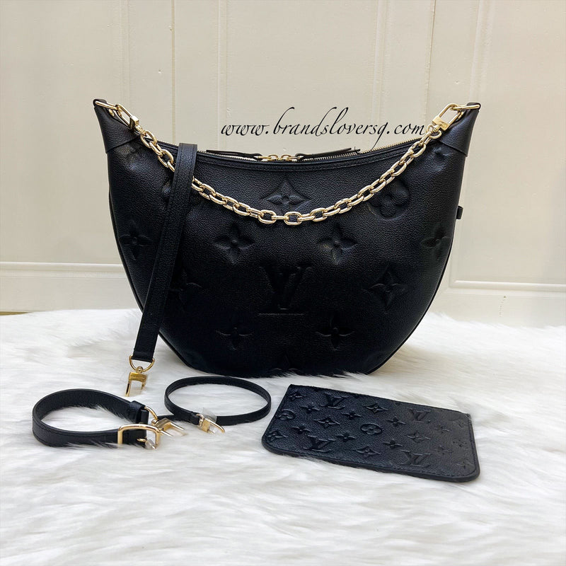 LV Loop Hobo in Black Noir Empreinte Leather and GHW (With Detachable Pouch)