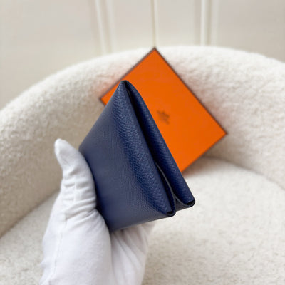 Hermes Calvi Duo in Bleu Navy Epsom Leather and PHW