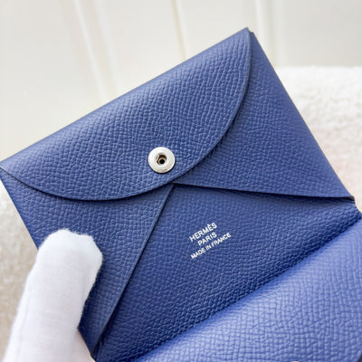 Hermes Calvi Duo in Bleu Navy Epsom Leather and PHW