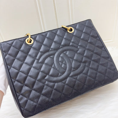 Chanel Grand Shopping Tote GST in Black Caviar and GHW