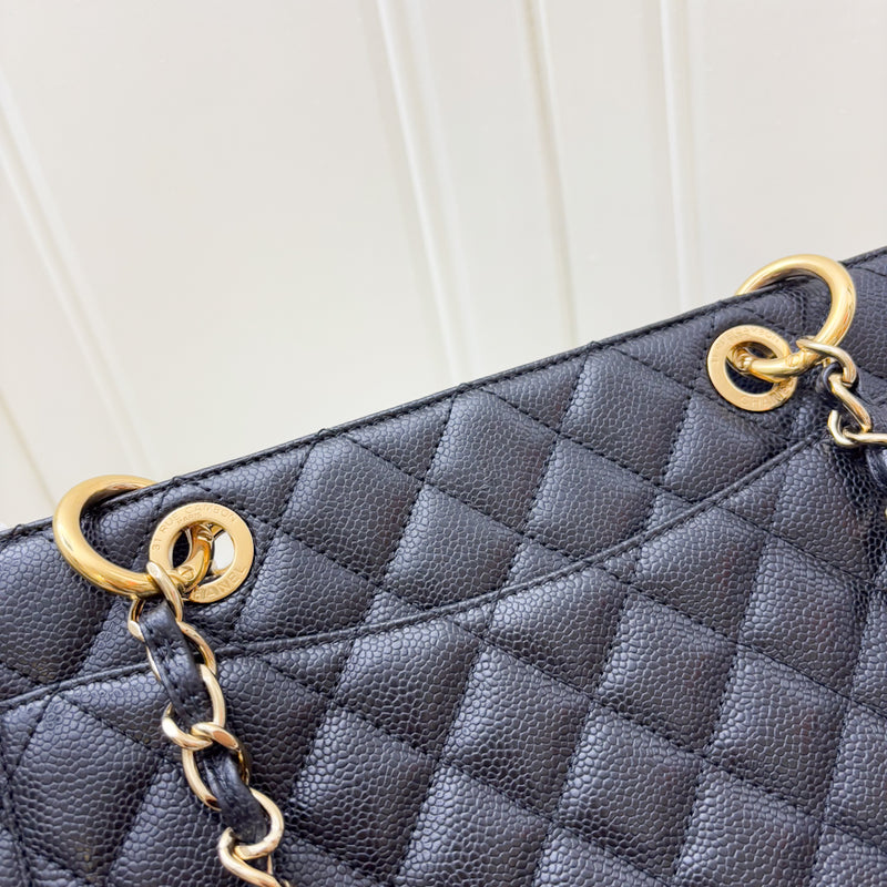 Chanel Grand Shopping Tote GST in Black Caviar and GHW