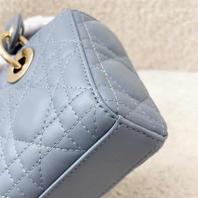 Dior Micro Lady D-Joy Bag in Cloud Blue Cannage Lambskin and LGHW