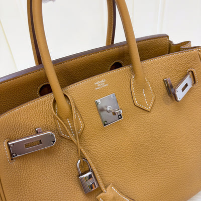 Hermes Birkin 30 in Brown (Likely Natural Sable) Togo Leather and PHW