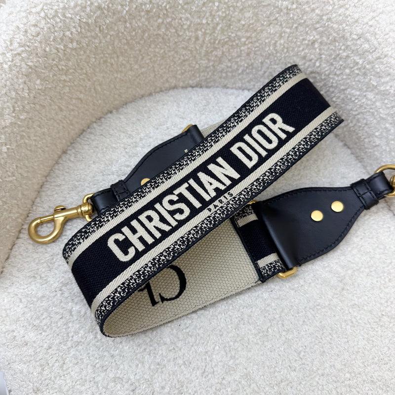 Dior Shoulder Strap in Black Canvas