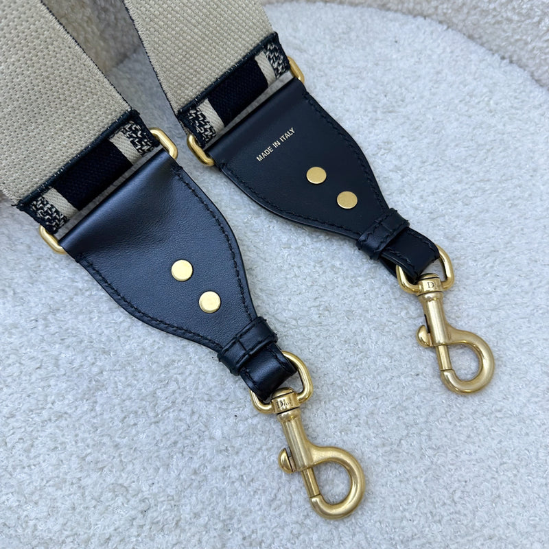 Dior Shoulder Strap in Black Canvas