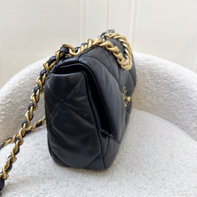 Chanel 19 Small Flap in Black Lambskin and 3-tone HW