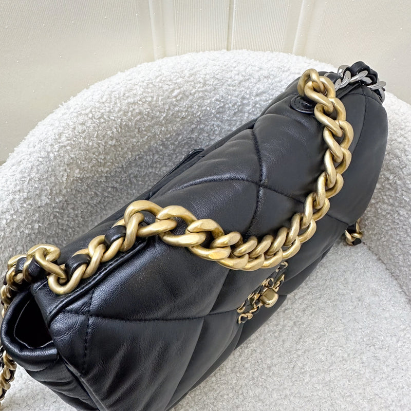 Chanel 19 Small Flap in Black Lambskin and 3-tone HW