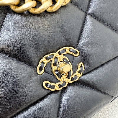 Chanel 19 Small Flap in Black Lambskin and 3-tone HW