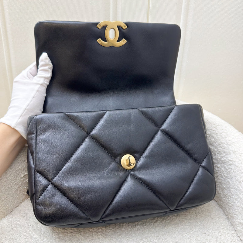 Chanel 19 Small Flap in Black Lambskin and 3-tone HW