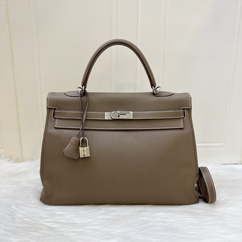 Hermes Kelly 35 in Etoupe Togo Leather and PHW