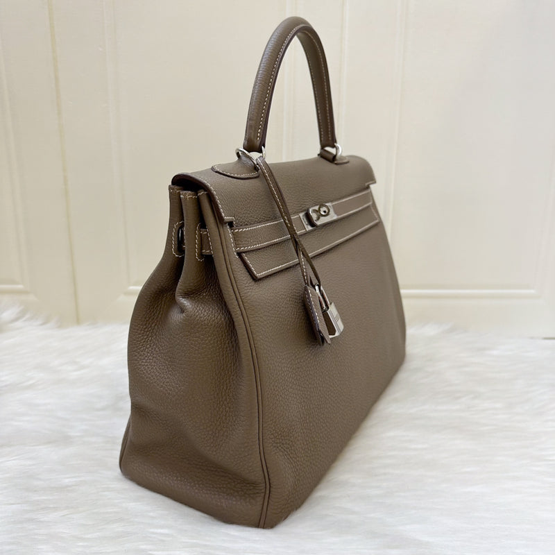 Hermes Kelly 35 in Etoupe Togo Leather and PHW