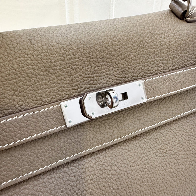 Hermes Kelly 35 in Etoupe Togo Leather and PHW