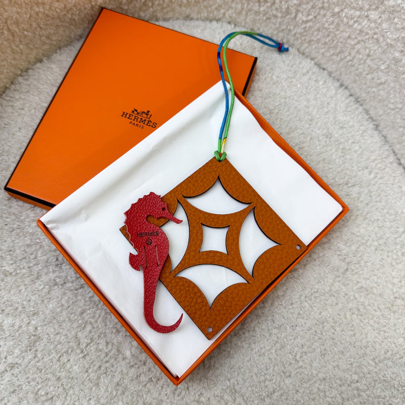 Hermes Petite H Charm in Clemence and Epsom Leather and Duo Colour