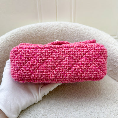 Chanel Classic Mini Rectangle Flap Bag in Pink Tweed and LGHW