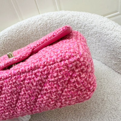 Chanel Classic Mini Rectangle Flap Bag in Pink Tweed and LGHW