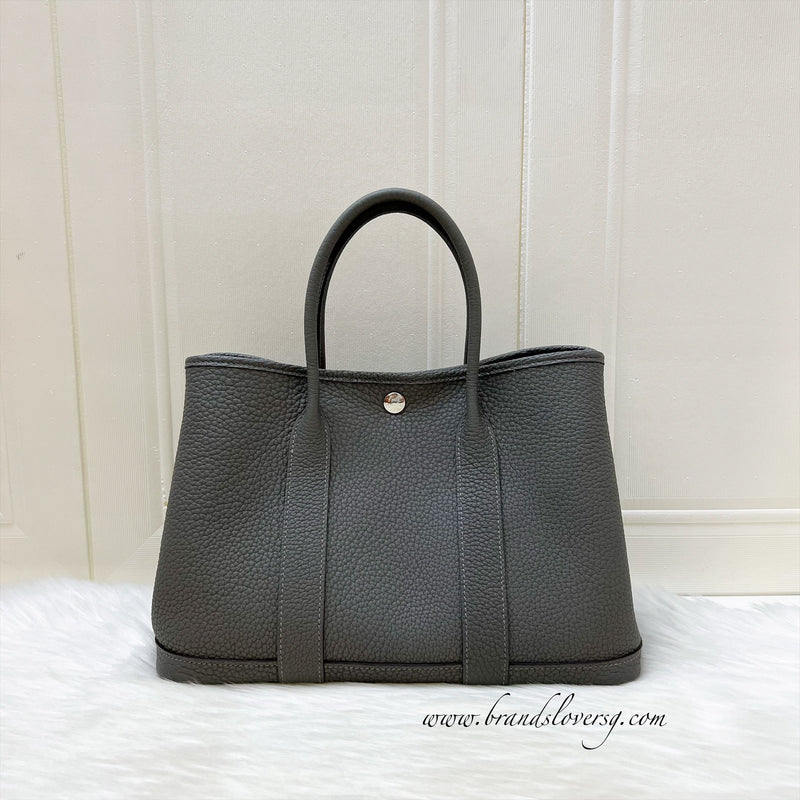 Hermes Garden Party 30 in Gris Meyer Negonda Leather and PHW
