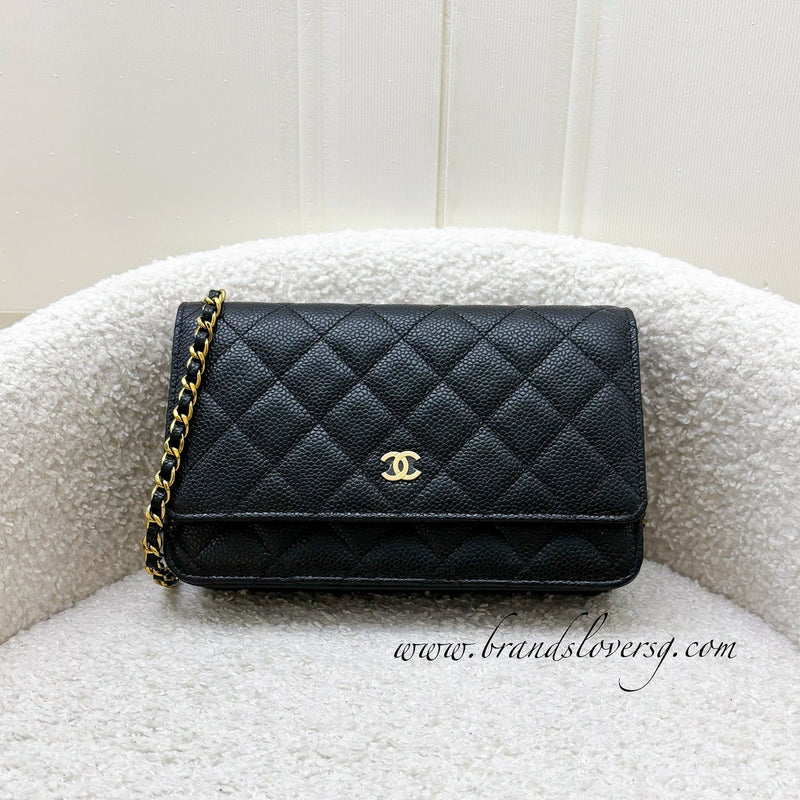 Chanel Classic Wallet on Chain WOC in Black Caviar and GHW